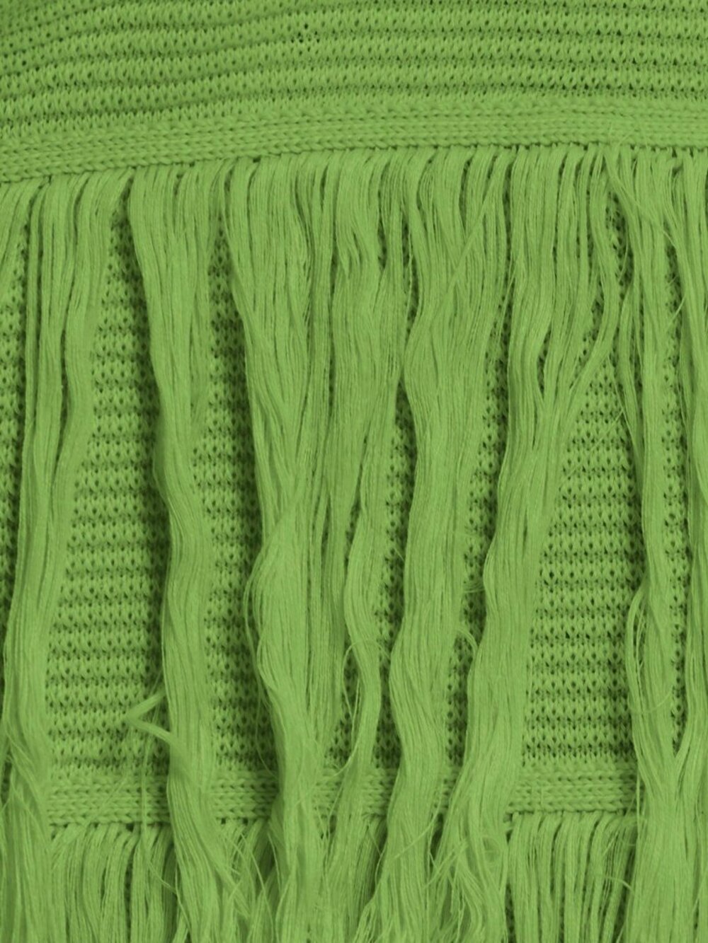 Green Elegant Sleeveless Ribbed Women's Maxi Dress with Frayed Hem - Picture 6 of 6